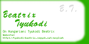 beatrix tyukodi business card